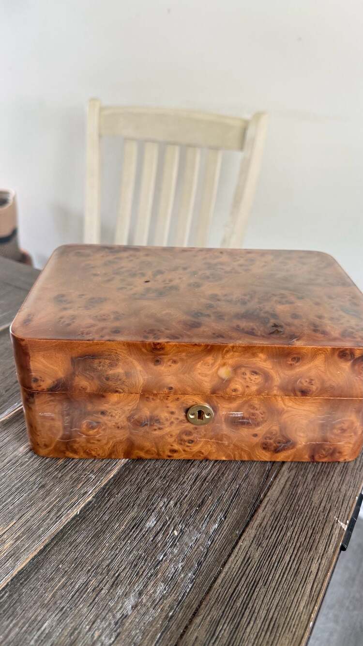 Large Handmade Thuya Burl Wood Jewelry Box